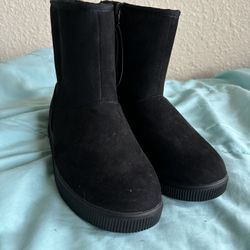 Girls Holland Zipper Shearling Style Boots Size 3