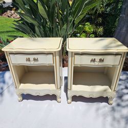 Pair of French Provincial Nightstands by Huntley Furniture Co.