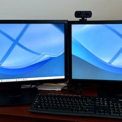 Dual Monitor Windows 11 Pro Computer Home Office