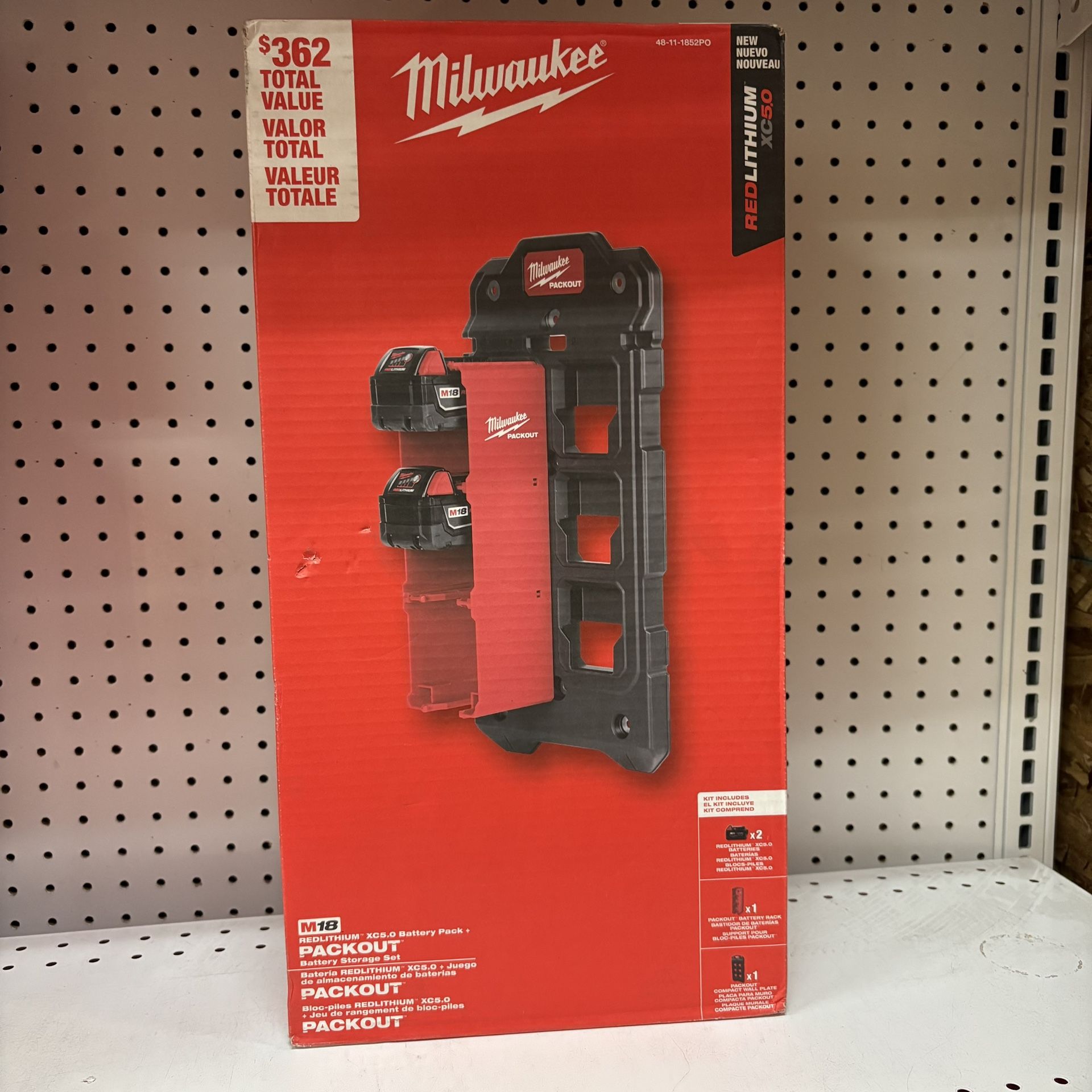 Milwaukee New Storage Pack Out And 2 Batteries 5ah