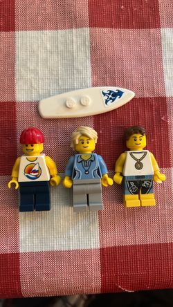 LEGO Minifigures with Surfboard – Lot of 3