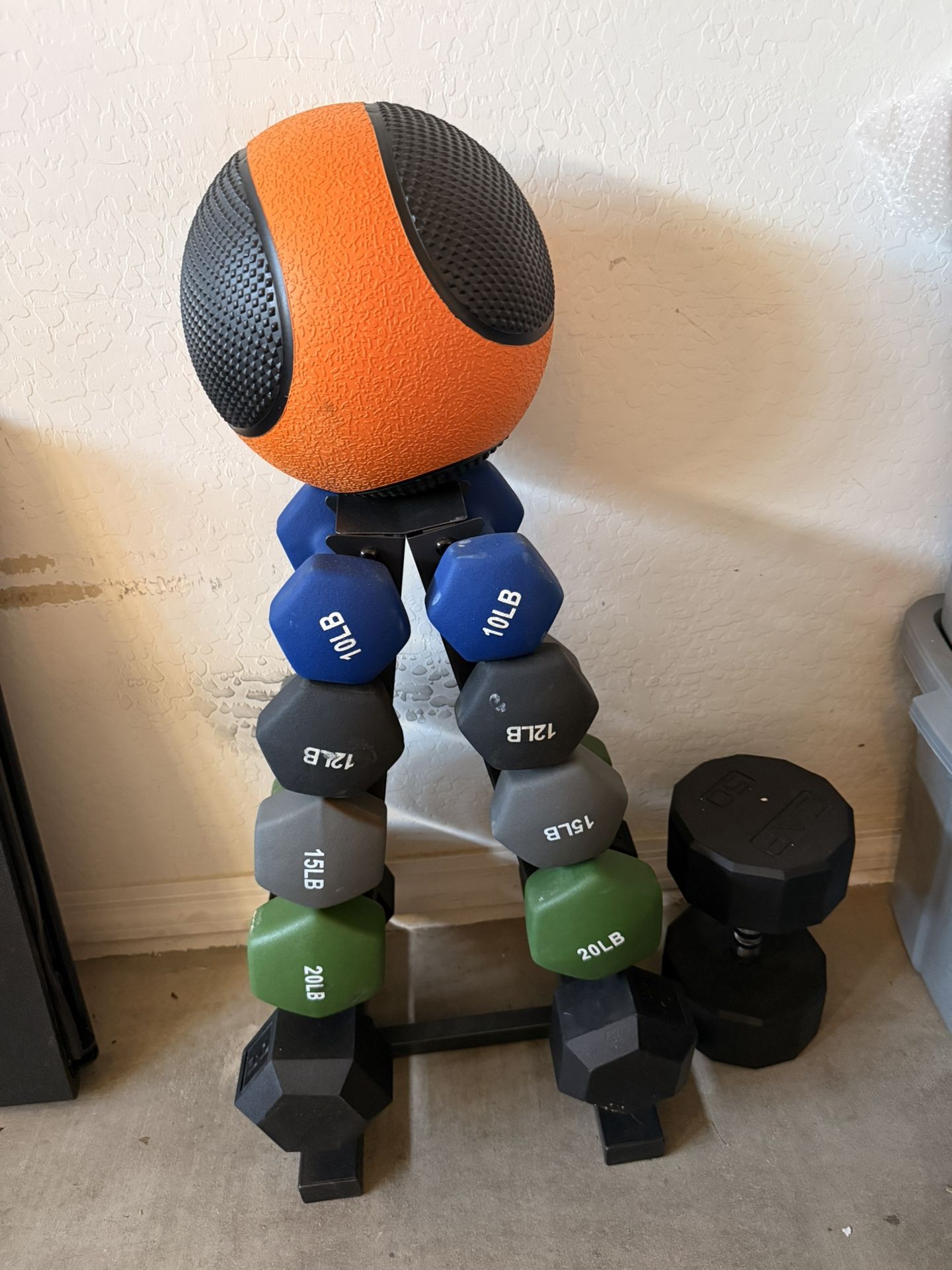 Dumbbells With Weight Rack