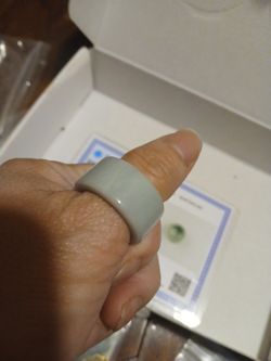 Size 10 Certified Agrdae Jade Burma Thumb Ring 