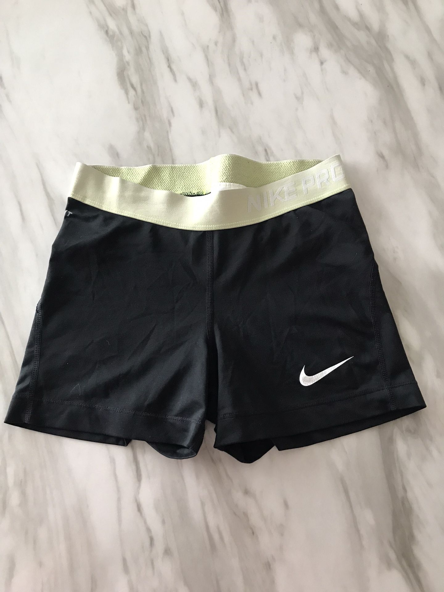 Black And Light Green Nike Pro Shorts 
