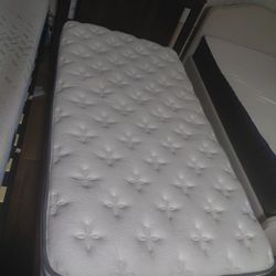 Brown Wooden Twin Bed