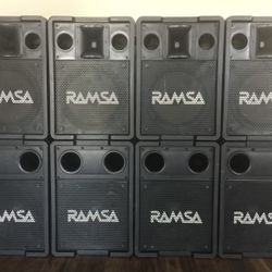 RAMSA Speakers, Amplifier, Tripods & Rack
