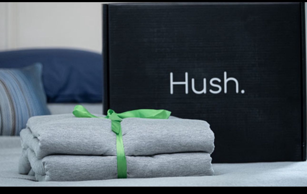 New in box: Hush cooling weighted blankets.