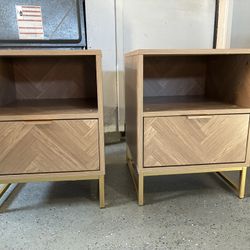 Contemporary Nightstand Or Small Side Table with One Drawer.  Very Sturdy.  