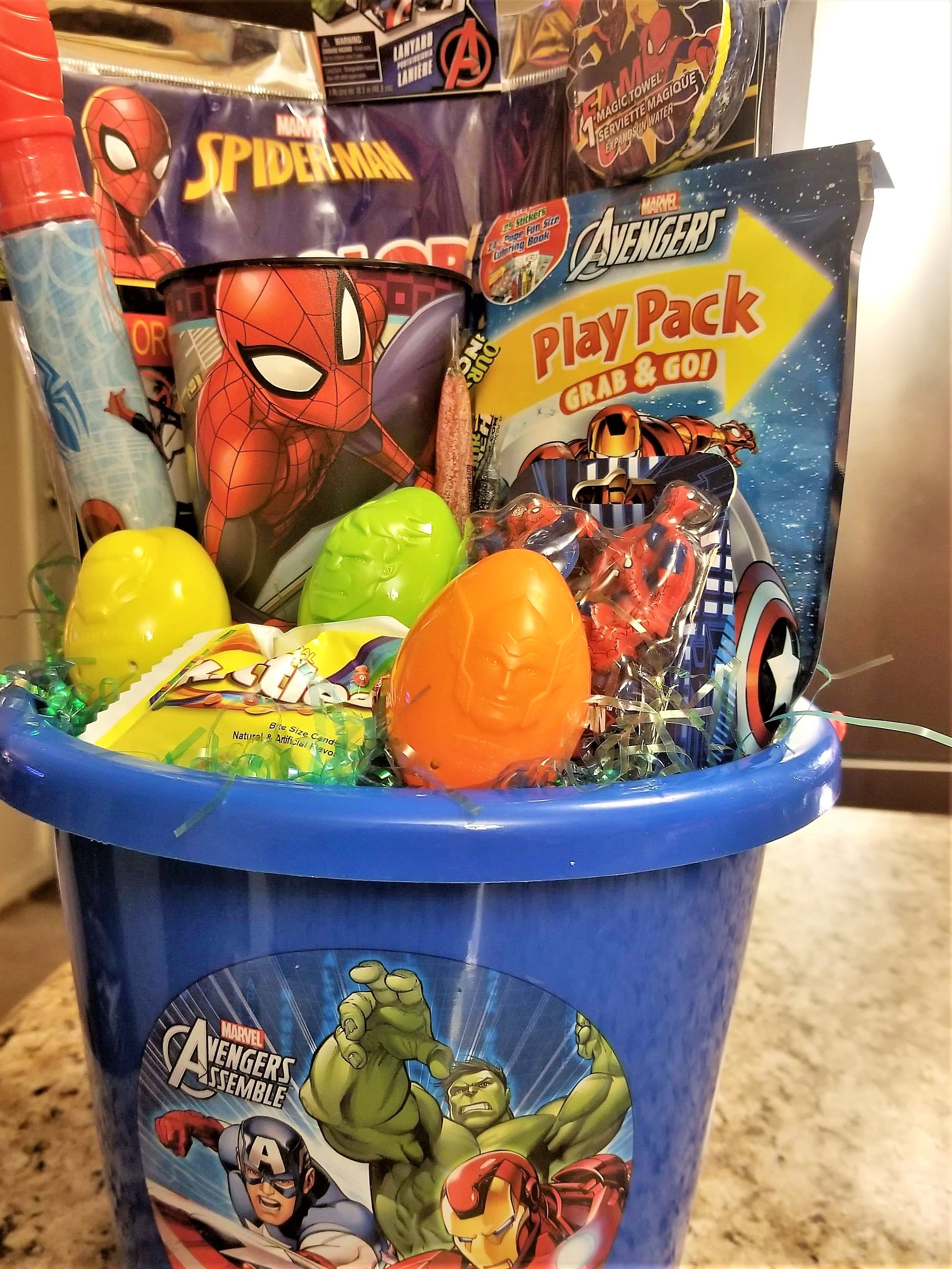 Spiderman and Friends Easter Basket - Great super hero basket!