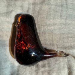 Art Glass Bird Figurine 