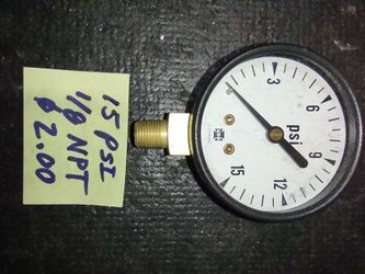 Pressure Gauge, Ametek P500 15 PSI, 1/8 NPT