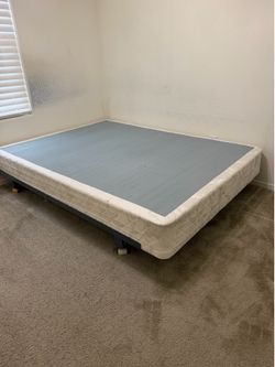 Queen size bed frame and box spring