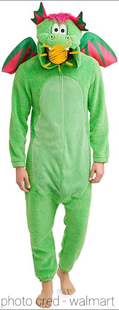 NWT Men's Dragon Union Pajamas JumpSuit Costume