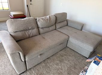 Heather grey couch bed