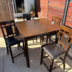 Bar Style Table and 4 Chairs