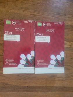 Christmas Holiday Living 25ct LED Yellow String Lights (2 Boxes)
