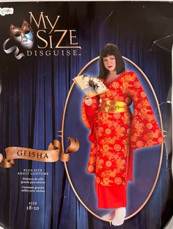 Geisha Plus Size Adult Costume Size 18-20
