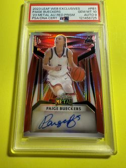 2023 Leaf WEB Exclusive Paige Bueckers #PB1 Auto 57/199 PSA 10