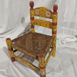 Antique Mexican Decorative Doll Chair 18" X 13"