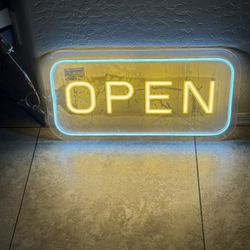 LED Neon Open Sign 12 “X 23”