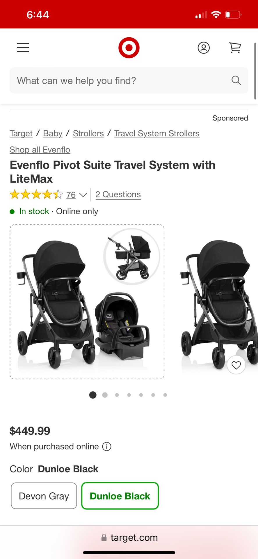 Evenflo Pivot Suite Modular Stroller Travel System Infant Car Seat - Chicco UppaBaby Maxi-Cosi Graco