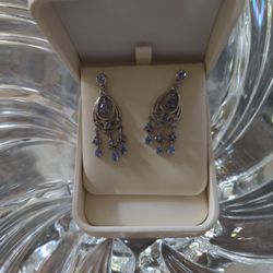 Tanzinite Dangle  Earrings