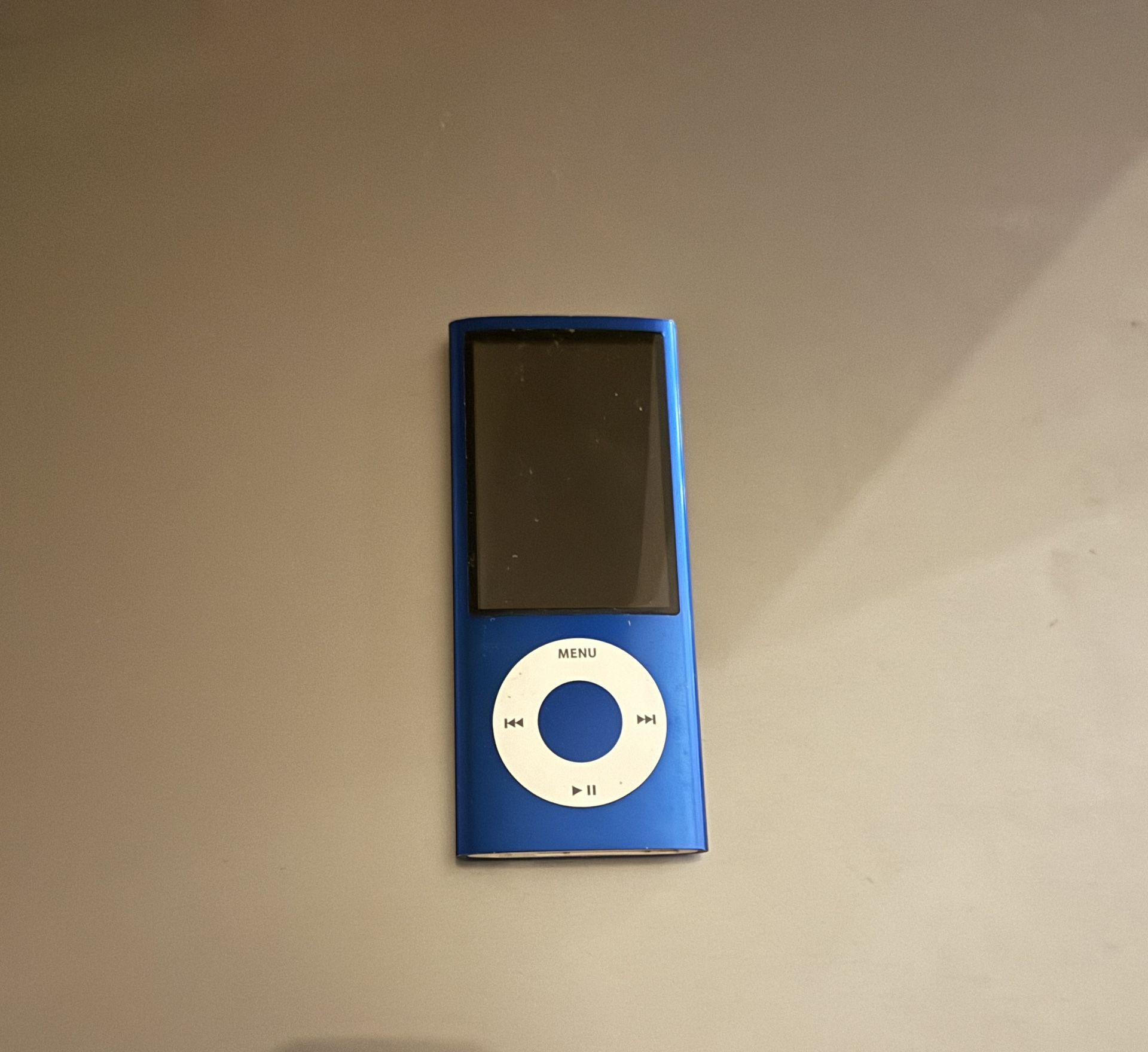 iPod Nano 5th Generation, specifically in a blue finish