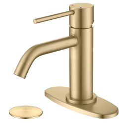 Brand New Brushed Gold Single Hole Bathroom Faucet, cUPC NSF Certificate Faucet
