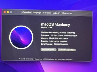 Mid 2015 MacBook Pro 15 inch