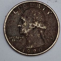 1990 d quarter dollar