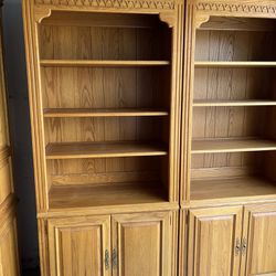 3 Book Shelves With Television Cabinet 