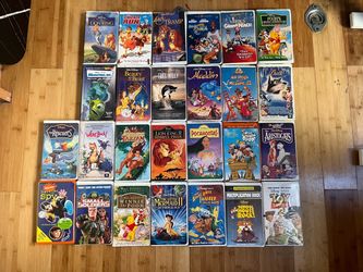 Disney movie clamshell vhs take lot of 25