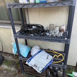 Outdoor plastic shelves