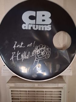 Def Leppard Signed Bass Drum Head