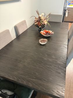 FULL SET DINING TABLE COMES WITH 6 CHAIRS