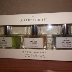 Brand NEW! 🔘   Le Monde Gourmand-Le Petit Trio Set - Eau De Perfume(((PENDING PICK UP TODAY))) 