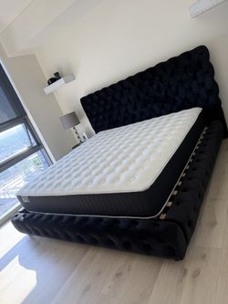 New In Box King Bed Frame With Mattress (Read Description Below)