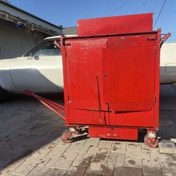 Old sturdy tool chest