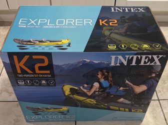 Intex 68307EP Explorer K2 Inflatable Kayak Set