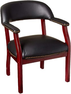 Chair In Black Vinyl -Classic Style