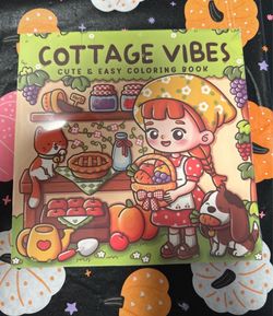 Cottage Vibes Cute & Easy Coloring Book