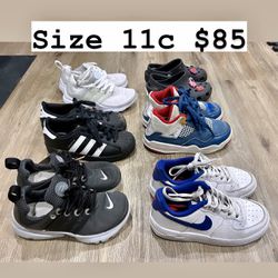 Jordan’s Nikes Adidas Crocs 11c Kids Toddlers 