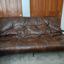 Genuine Leather Futon (Sofa/Bed) - New