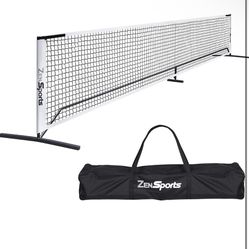 ZENY Portable Pickleball Net Set System with Metal Frame Stand and Regulation Size Net Including Carrying Bag Indoor Outdoor Game
