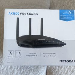 NETGEAR AX1800 4-Stream Dual-Band WiFi 6 Router, 1.8Gbps (RAX10)