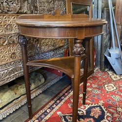 Antique Half Moon Side Table 
