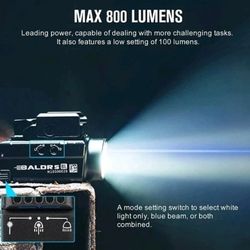 OLIGHT Baldr S BL 800 Lumen Blue Laser Light Combo-Rechargeable/WITH  CHARGER 