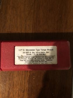 1/2 in torque wrench