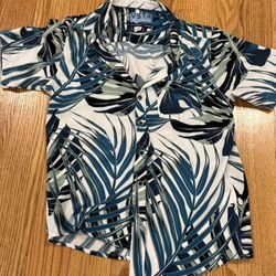 Hawaiian Beachy multicoloured tropical button up shirt Size M