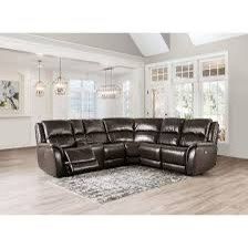 New Power 3 Reclining Top Grain Leather Sectional.  Espresso/Light Grey.  106x119x40H.  Free Delivery!
